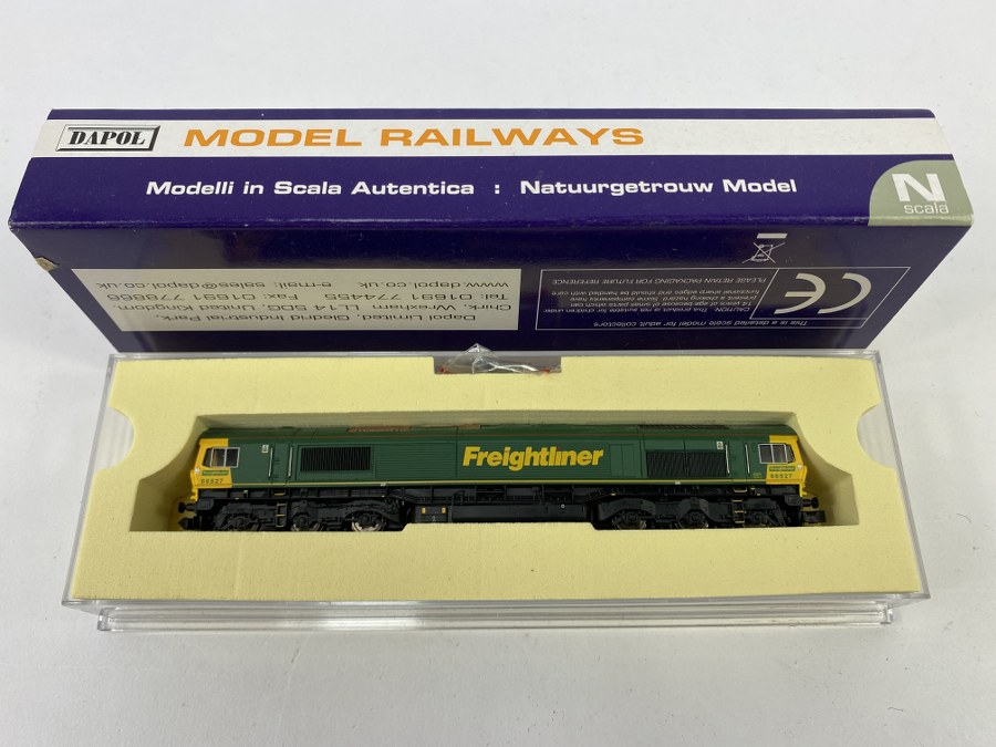 DAPOL, Écartement N, Grande Bretagne – Locomotive Class 66, «Dummy» 66527 Freightliner – non alimentée, Réf ND127, NB