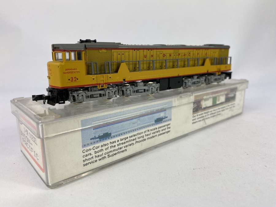 CON-COR, Écartement N, Locomotive Diesel GE-U50, Union-Pacific jaune, Réf 0001-03301A, NB