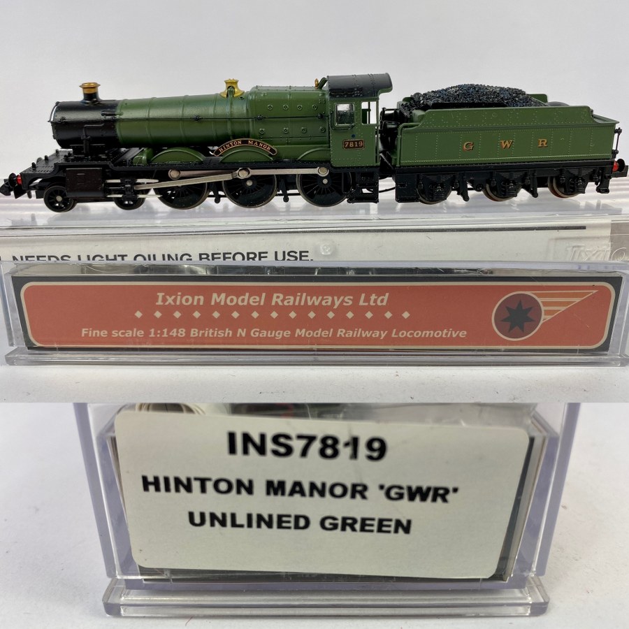 IXION Models, Locomotive type vapeur 130 Inton Manor N° 7819 avec son tender , de la GWR, verte, Réf INS7819, NB
