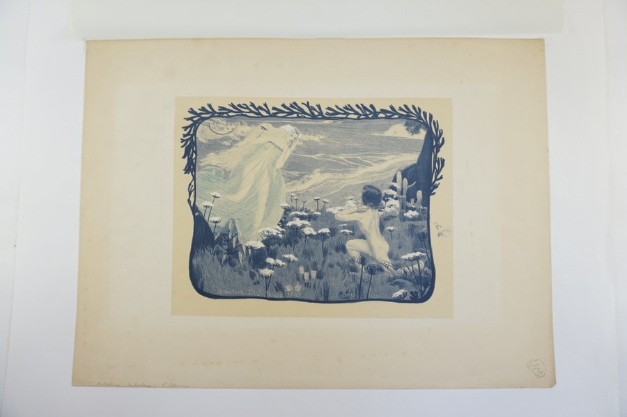 Henri BELLERY des FONTAINES (1867-1909). L'illusion, 1897. Lithographie en couleurs signée et datée dans la planche. (Jaunie). 23 x 31 cm