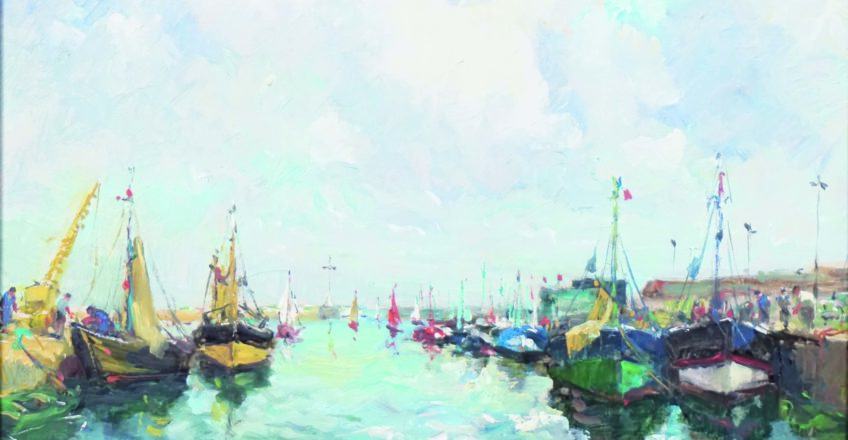 Lot 50. Vente du 1er avril. L-E Garrido. Le Port de Courseulles sur Mer